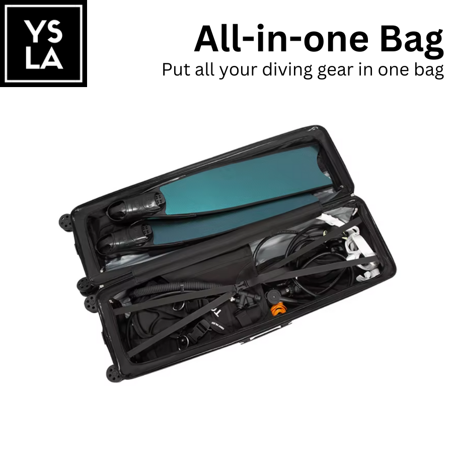 Onyx Large Size Rolling Luggage Long Fins Box Hard Case Freediving Equipment Fins Case with Roller