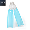 Wave Elastic Long Fins for Freediving White Foot Pocket