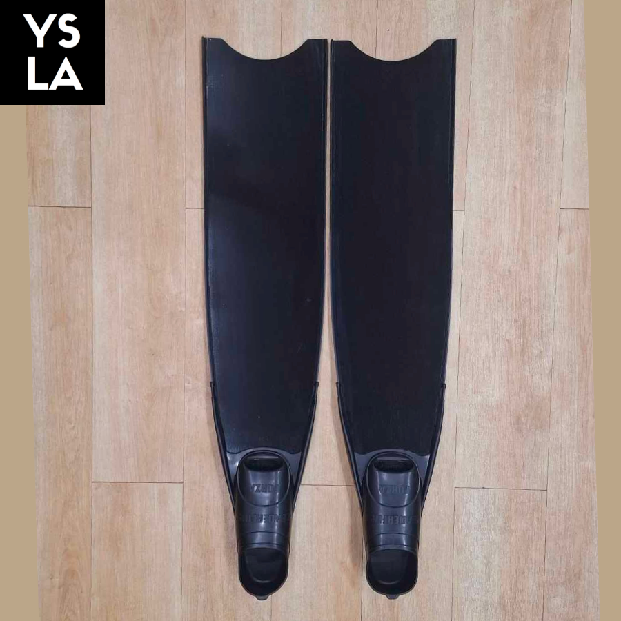 Ysla Leaderfins Fiberglass 80cm Long Freedive Fins Soft Stiffness with Black Foot pocket