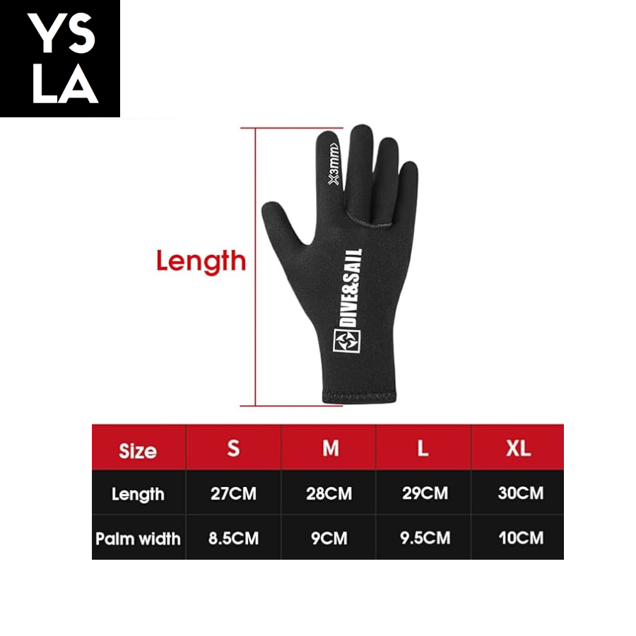 3mm Dive & Sail Diving Gloves for Men Women Warm Scratch-proof Anti Slip Flexible Hand Protection