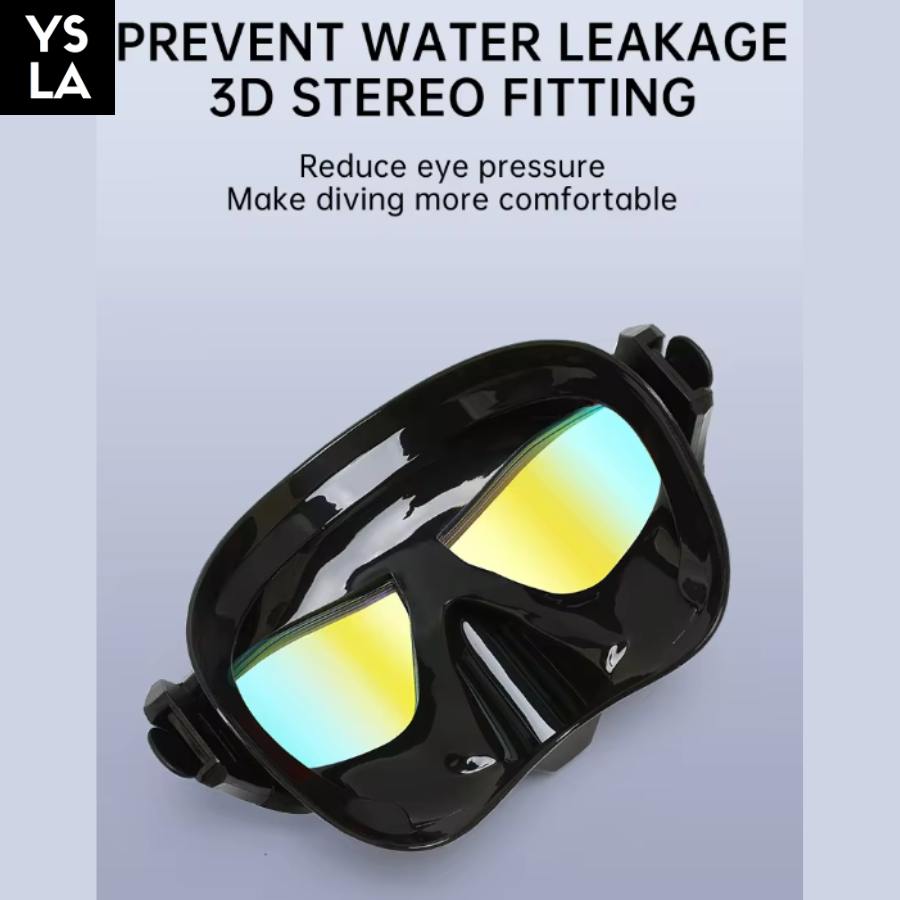 Wave Polycarbonate lens Low Volume Anti-Fog Silicone Diving Mask for Inventory Purposes