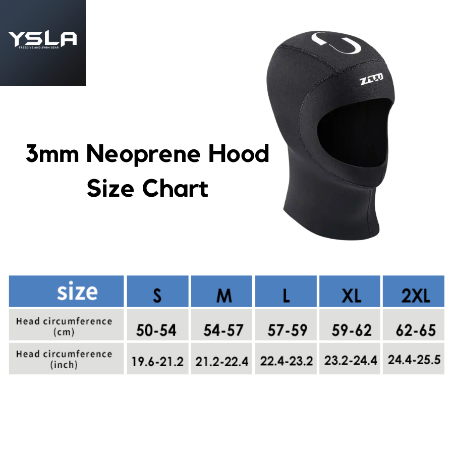 3mm Neoprene Diving Hood for Freediving Scuba Spearfishing