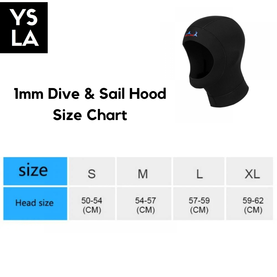 1mm Dive & Sail Hood Durable Swimming Surfing Hood for Men Women