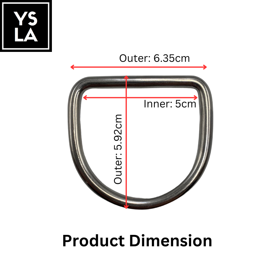 Stainless Steel Seamless D-Ring for Bag Inflatable Freedive Buoy