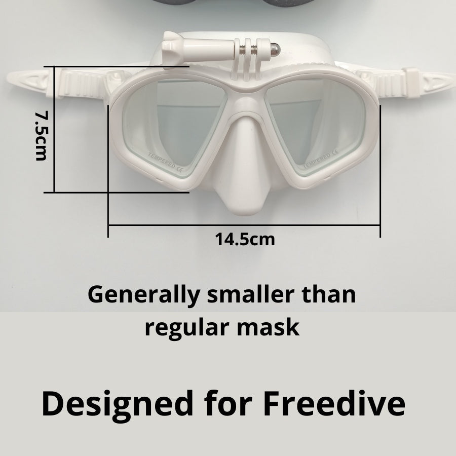 Camera Mount Dive Mask GoPro Low Volume Tempered Glass Freedive Mask for Inventory Purposes