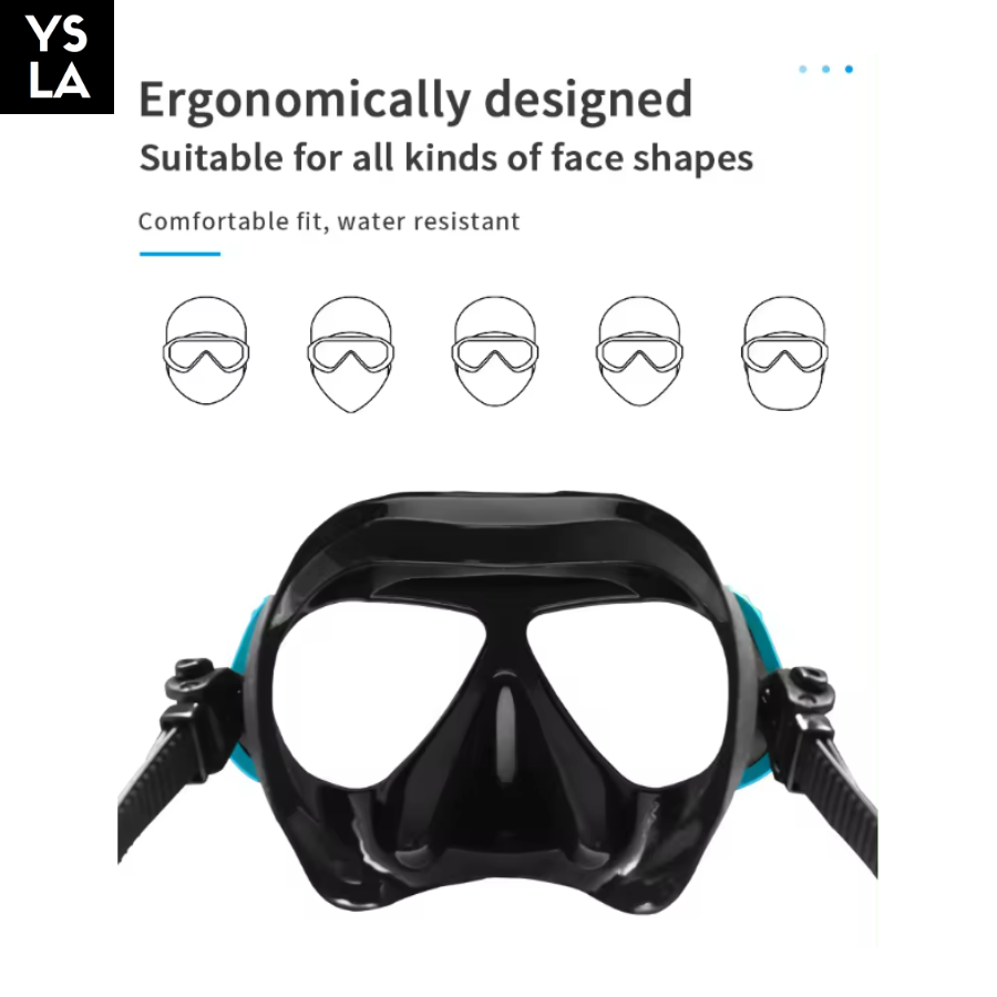 Oculus Fixed Graded Aluminum Graded Freediving Mask with Evabox