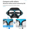 Translucent Aluminum Frame Tempered Glass Low Volume Freediving Mask with Eva Box