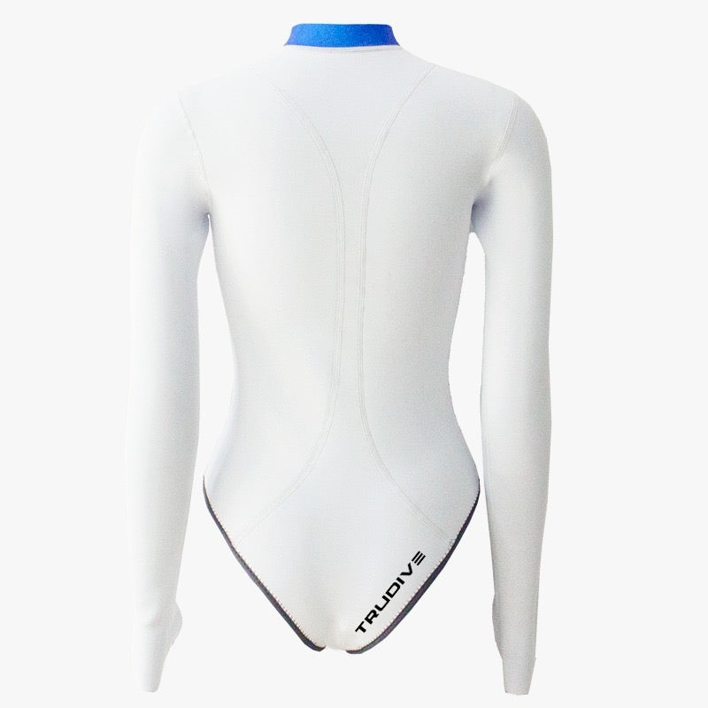 TruDive Bikini Wetsuit White whale Series Front Zip Sleeve 2mm