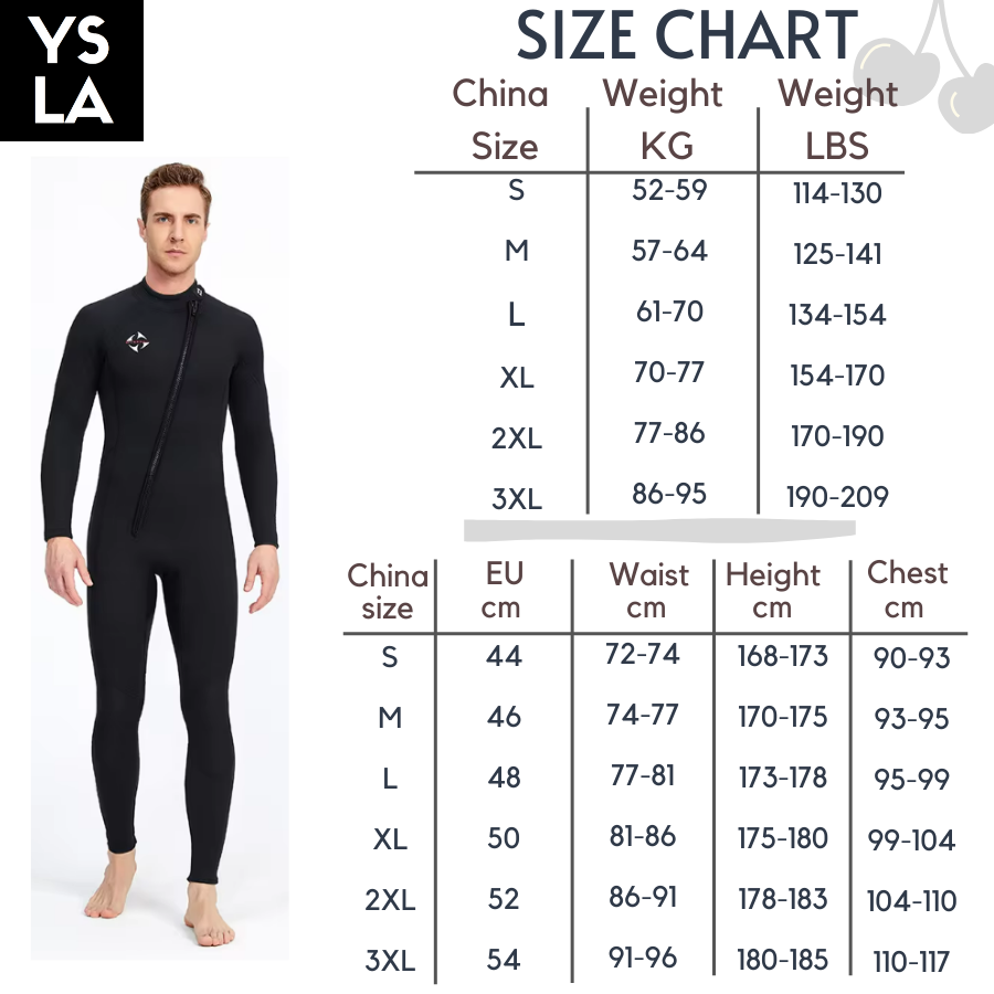 Oslo 3mm Diving Full Wetsuit Front Zip Diving Wetsuit