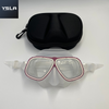 Translucent Aluminum Frame Tempered Glass Low Volume Freediving Mask with Eva Box