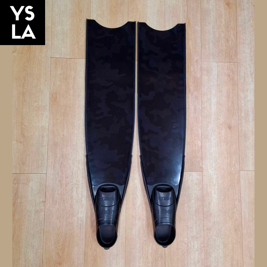 Ysla Leaderfins Fiberglass 80cm Long Freedive Fins Soft Stiffness with Black Foot pocket