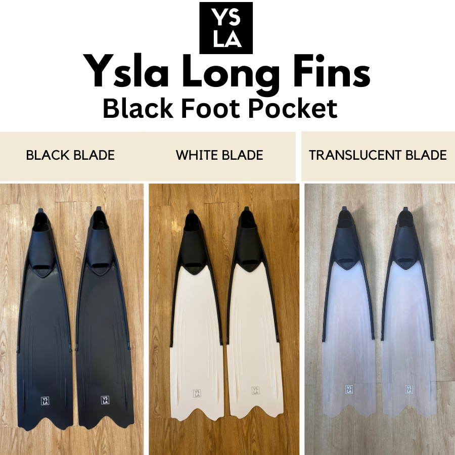 Wave Ysla Freedive and Spearfishing Long Freediving Fins Black