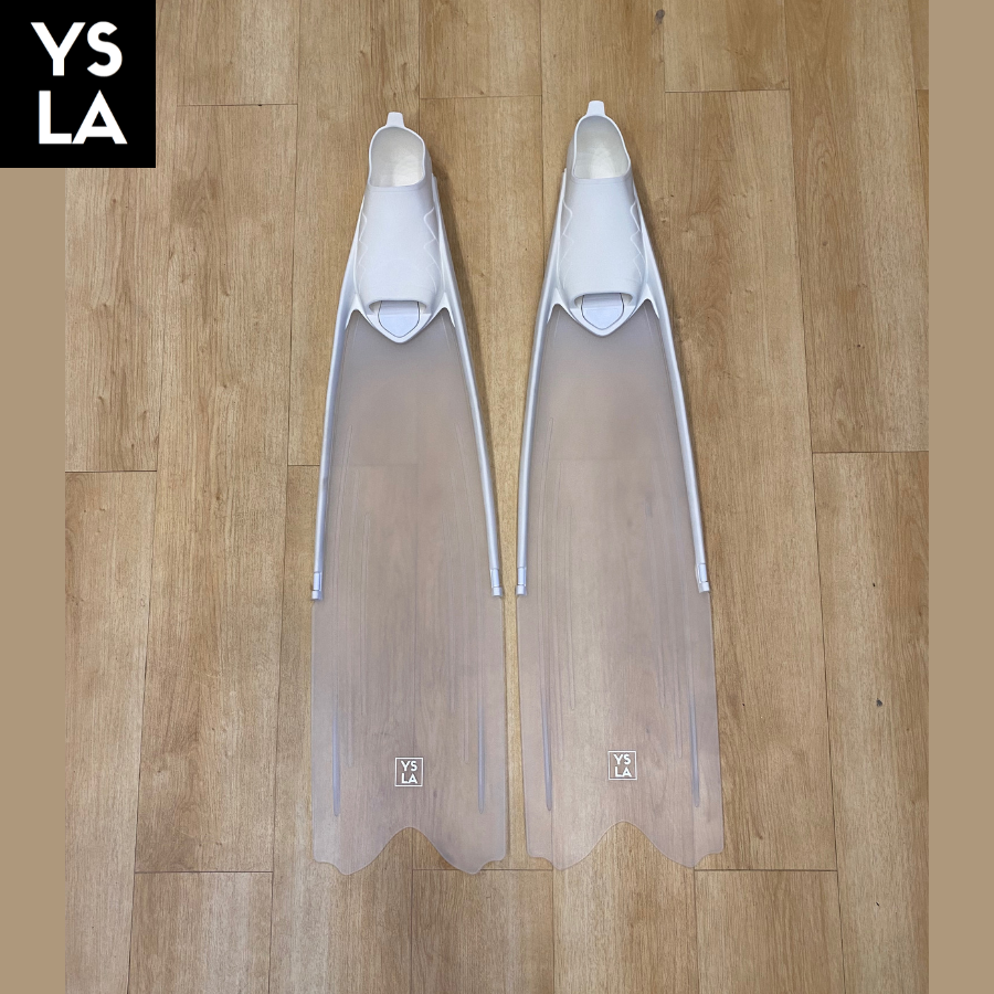 Wave Ysla Freedive and Spearfishing Long Freediving Fins White