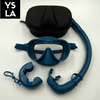 Luna Tempered Glass Single Lens Snorkeling Mask Scuba Diving Mask with J-type Snorkel and Eva Box