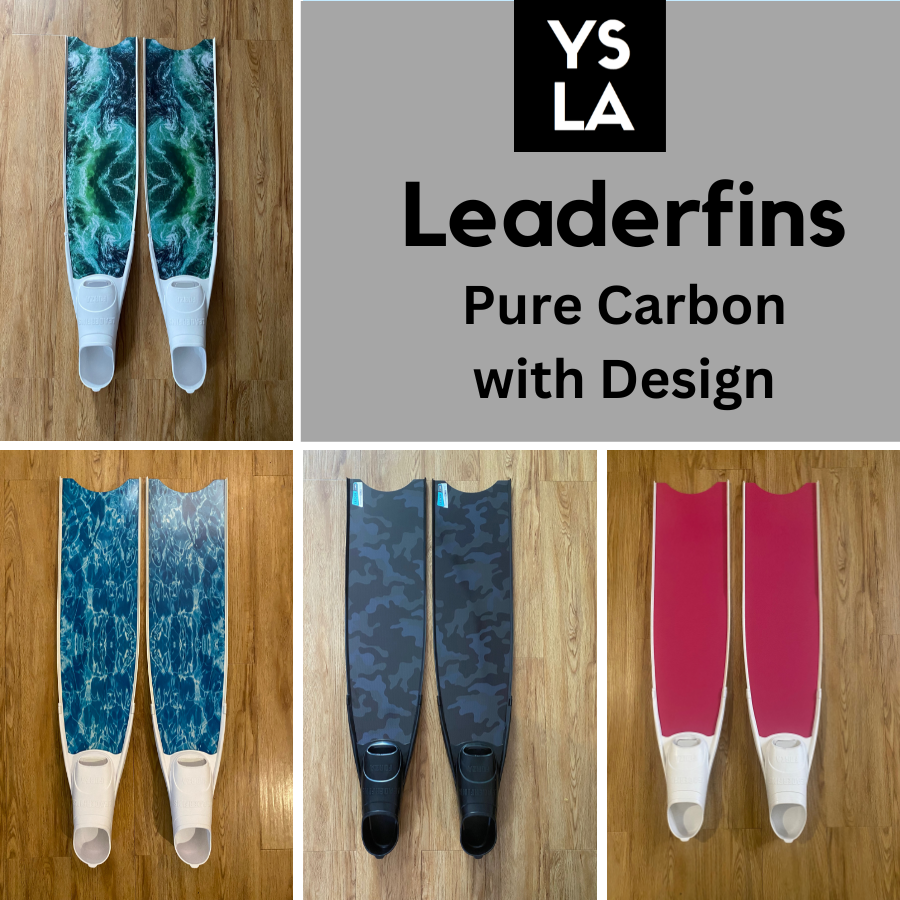 Ysla Leaderfins Pure Carbon with Design Long Freedive Fins