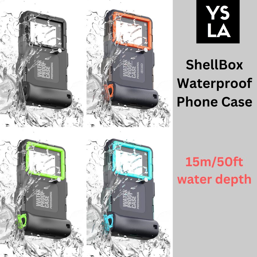 Shellbox 50ft/15m Underwater Professional Diving Phone Case with Lanyard iPhone Samsung Waterproof