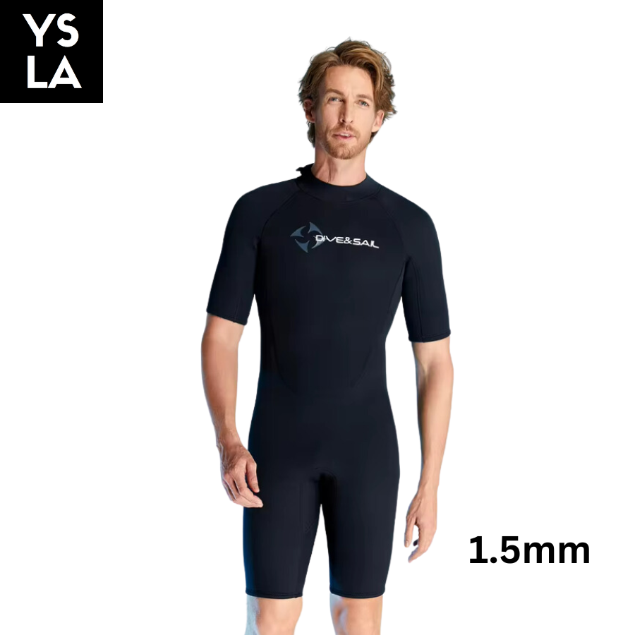 For Him Bare 1.5mm Full Wetsuit in Short sleeves and short pants For Men Male