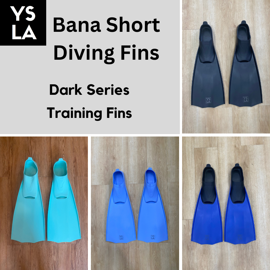 Dark Series Bana Silicone Short Diving fins for Snorkeling Scuba Freedive Training