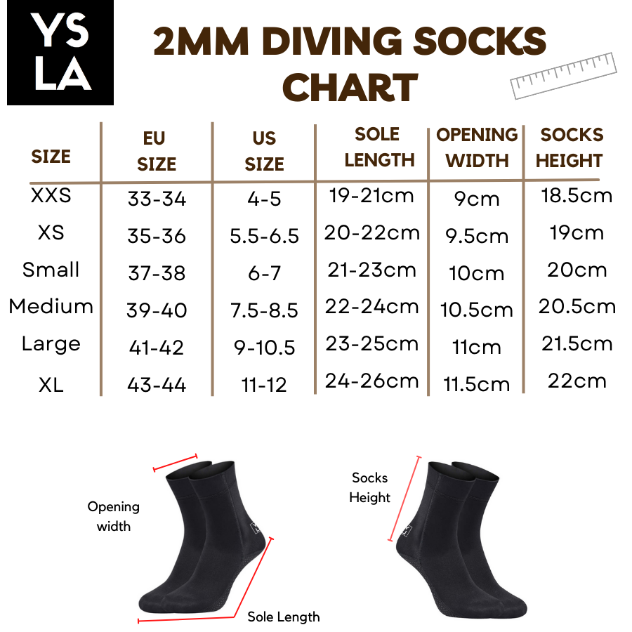 2mm Ysla Dapper Quick Dry Freediving Socks