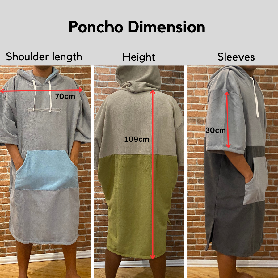 Quick Absorbing Beach Poncho Changing Robe Microfiber Towel