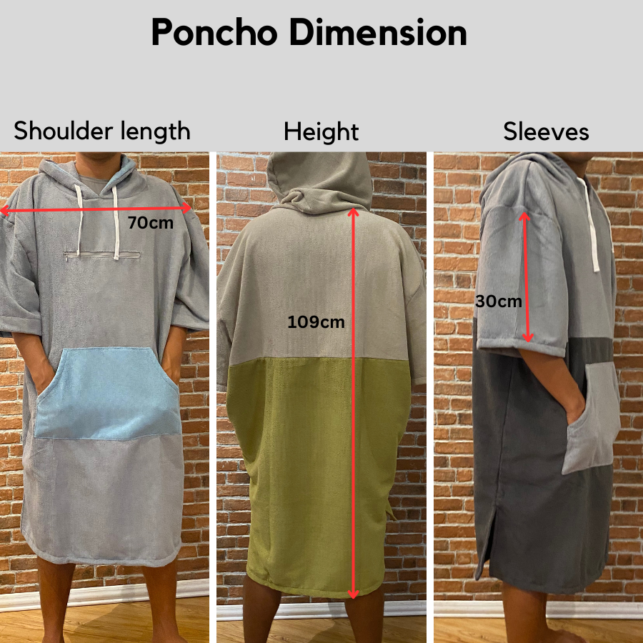 Maxi 250 GSM Quick Absorbing Beach Poncho Changing Robe Microfiber Towel