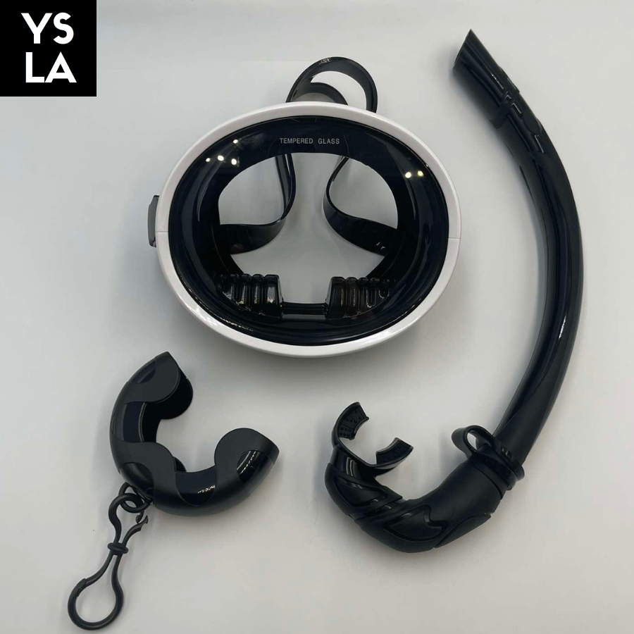 Ysla Tamago Oval Mask set Spearfishing Freediving Mask Medium Volume Mask set