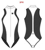 TruDive Bikini Wetsuit White Whale Series Front Zip Sleeveless Bodysuit 2mm