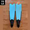 Wave Colored Long Freediving Fins Black Foot Pocket