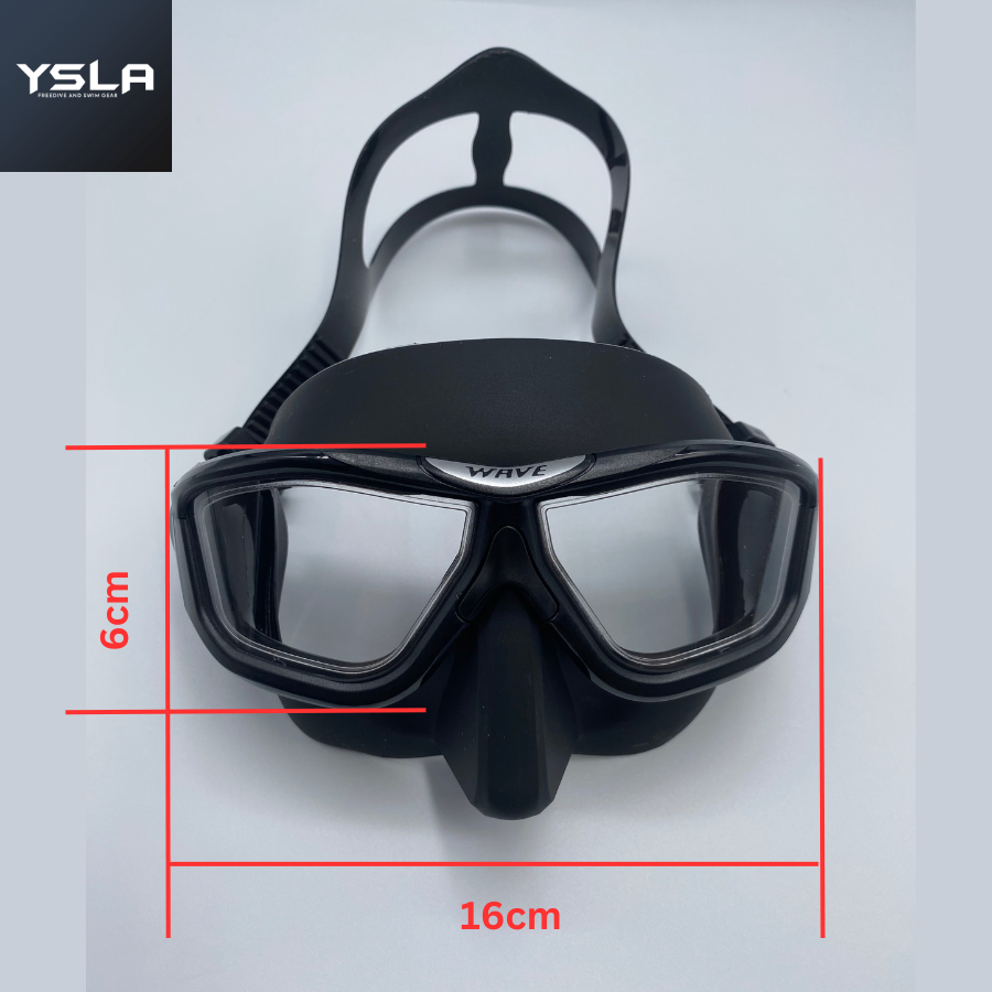 Wave Polycarbonate Lens Anti-Fog Low Volume Silicone Diving Mask Set