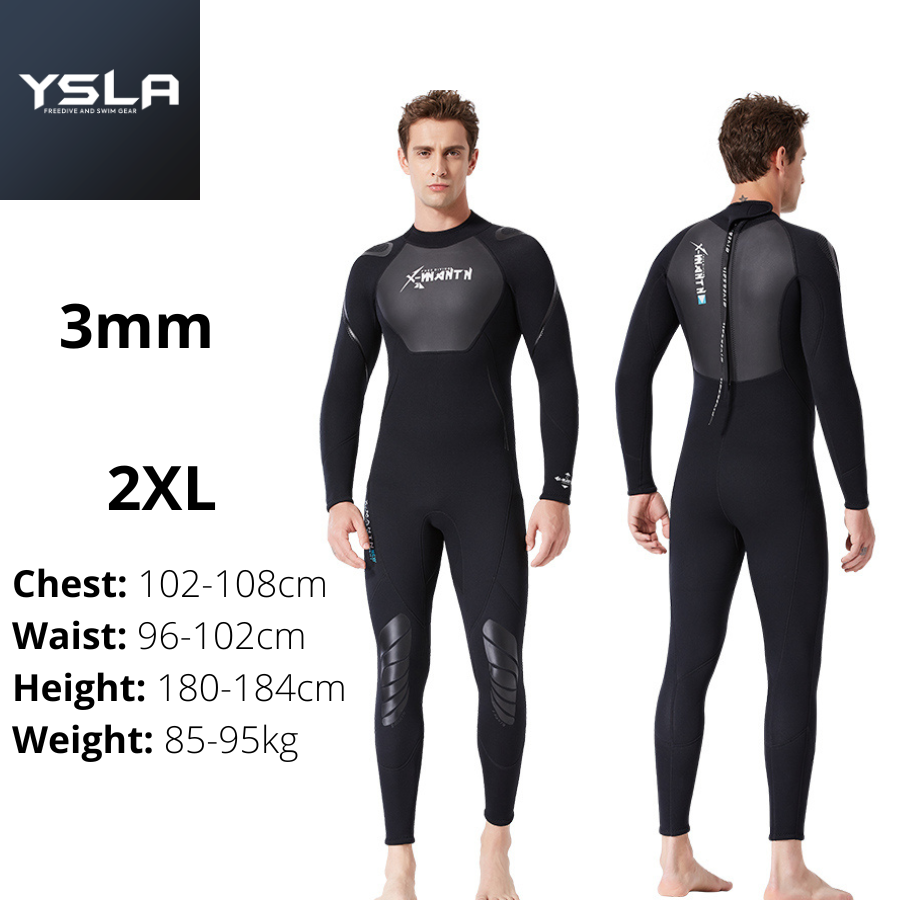 3mm Xmanta Dive & Sail Neoprene Wetsuit for Freediving Snorkeling Scuba Surfing