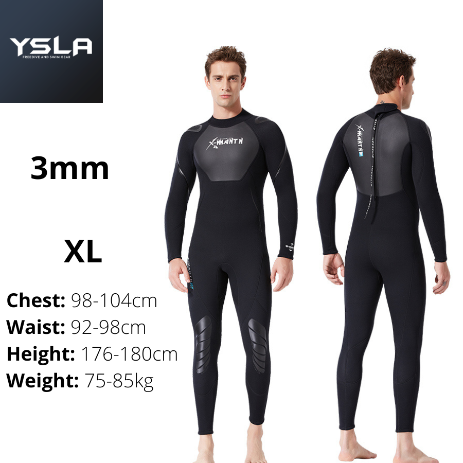 3mm Xmanta Dive & Sail Neoprene Wetsuit for Freediving Snorkeling Scuba Surfing