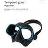 Translucent Aluminum Frame Tempered Glass Low Volume Freediving Mask with Eva Box