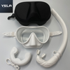 Luna Tempered Glass Single Lens Snorkeling Mask Scuba Diving Mask with J-type Snorkel and Eva Box