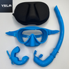 Luna Tempered Glass Single Lens Snorkeling Mask Scuba Diving Mask with J-type Snorkel and Eva Box