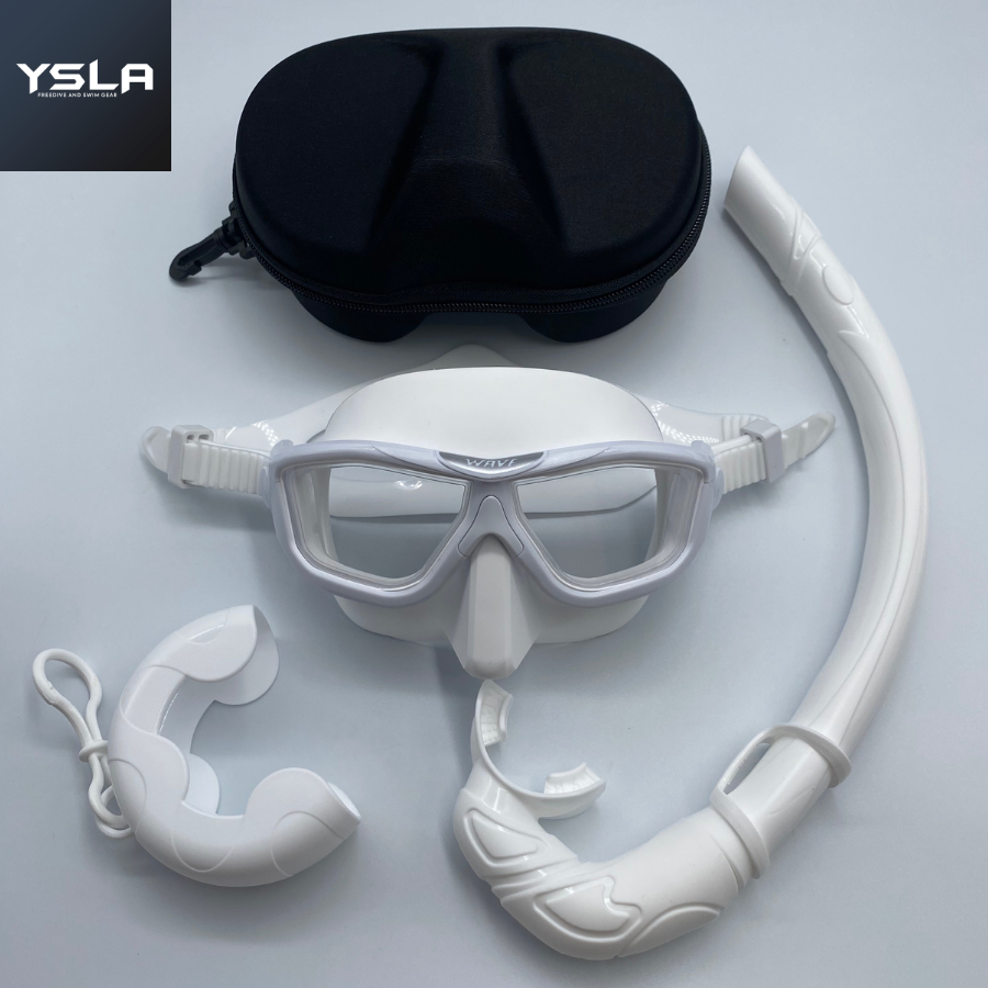 Wave Polycarbonate Lens Anti-Fog Low Volume Silicone Diving Mask Set