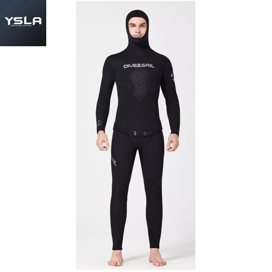 Trahe Dive and Sail 2piece Hooded Wetsuit 1.5mm Neoprene for Freedive Spearfishing Scuba Diving