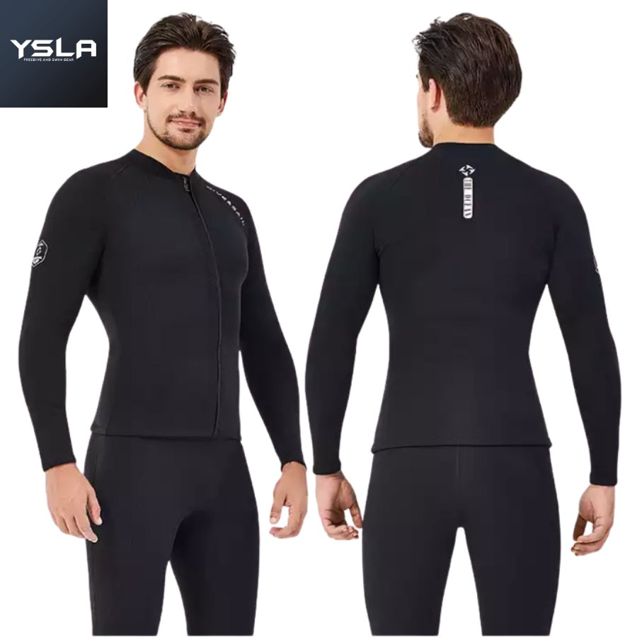 Lark Neoprene Wetsuit Top Front Zipper 2mm Long Sleeve Freedive