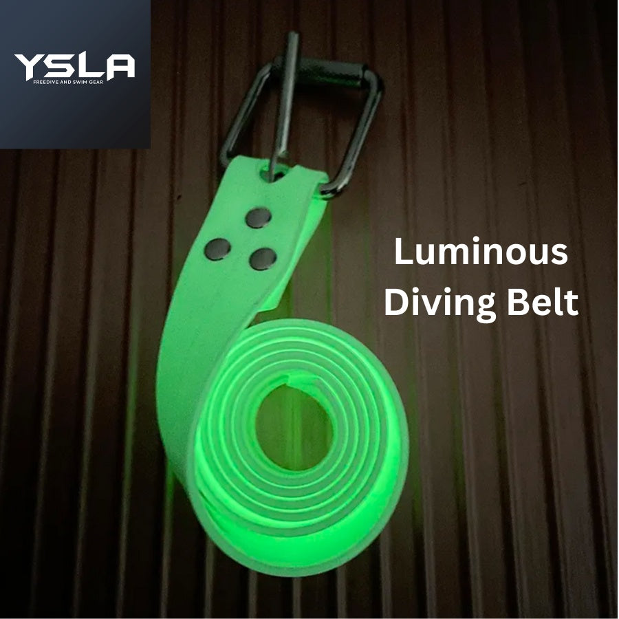 Luminous Weight Belt with stainless steel buckle for Freediving, Scuba Diving