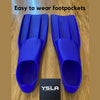 Malik Silicone Short Fins for Freedive Scuba Swimming Training Full Foot Pocket