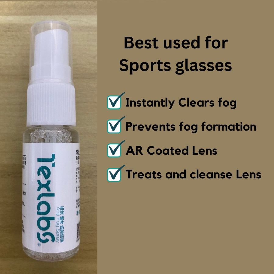 Texlab Antifog spray for Sports Glasses such Swimming Goggles, Diving Mask, VR Lens, Myopia Glasses