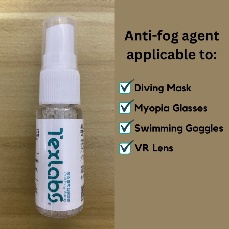 Texlab Antifog spray for Sports Glasses such Swimming Goggles, Diving Mask, VR Lens, Myopia Glasses